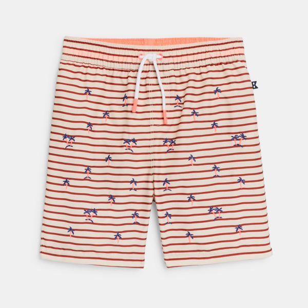 شورت سباحة مقلم عليه نقش أشجار النخيل للأولاد